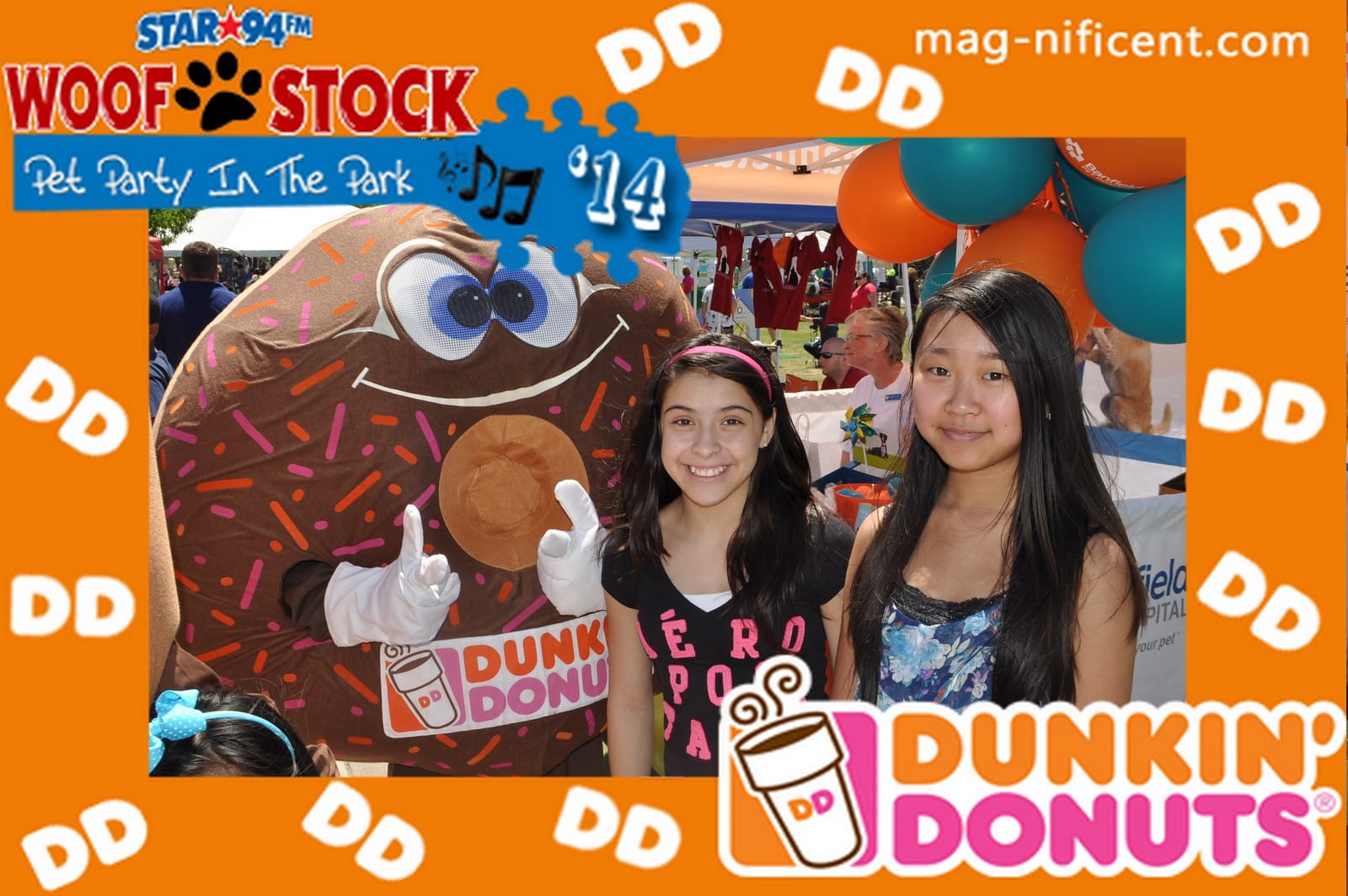 A mag-nificent photo from a dunkin donuts promotion